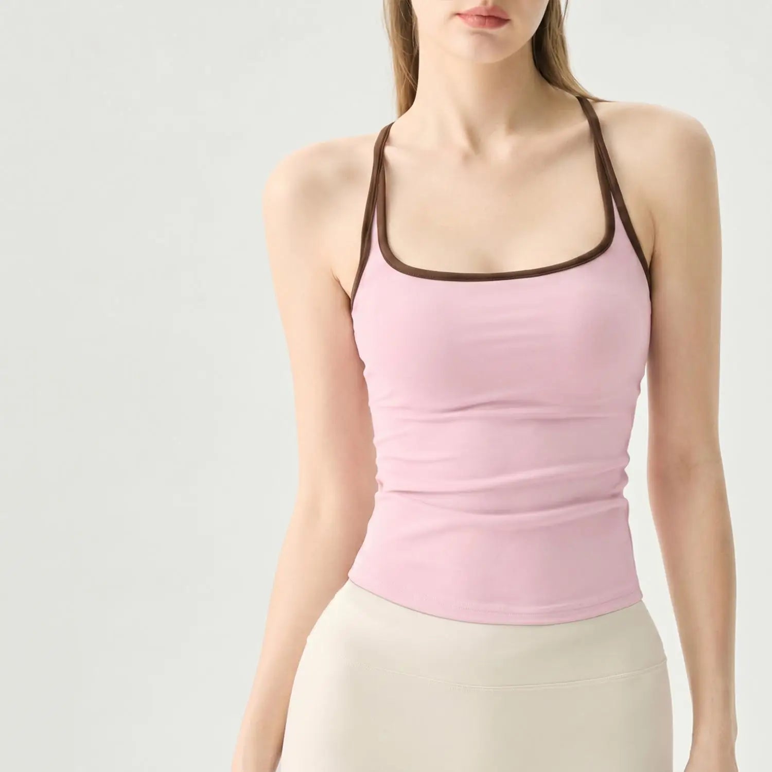 Women Yoga Tank Top Racerback Workout Sports Camisole Slim Fit Crop Top Gym Running Fitness Activewear Custom Logo