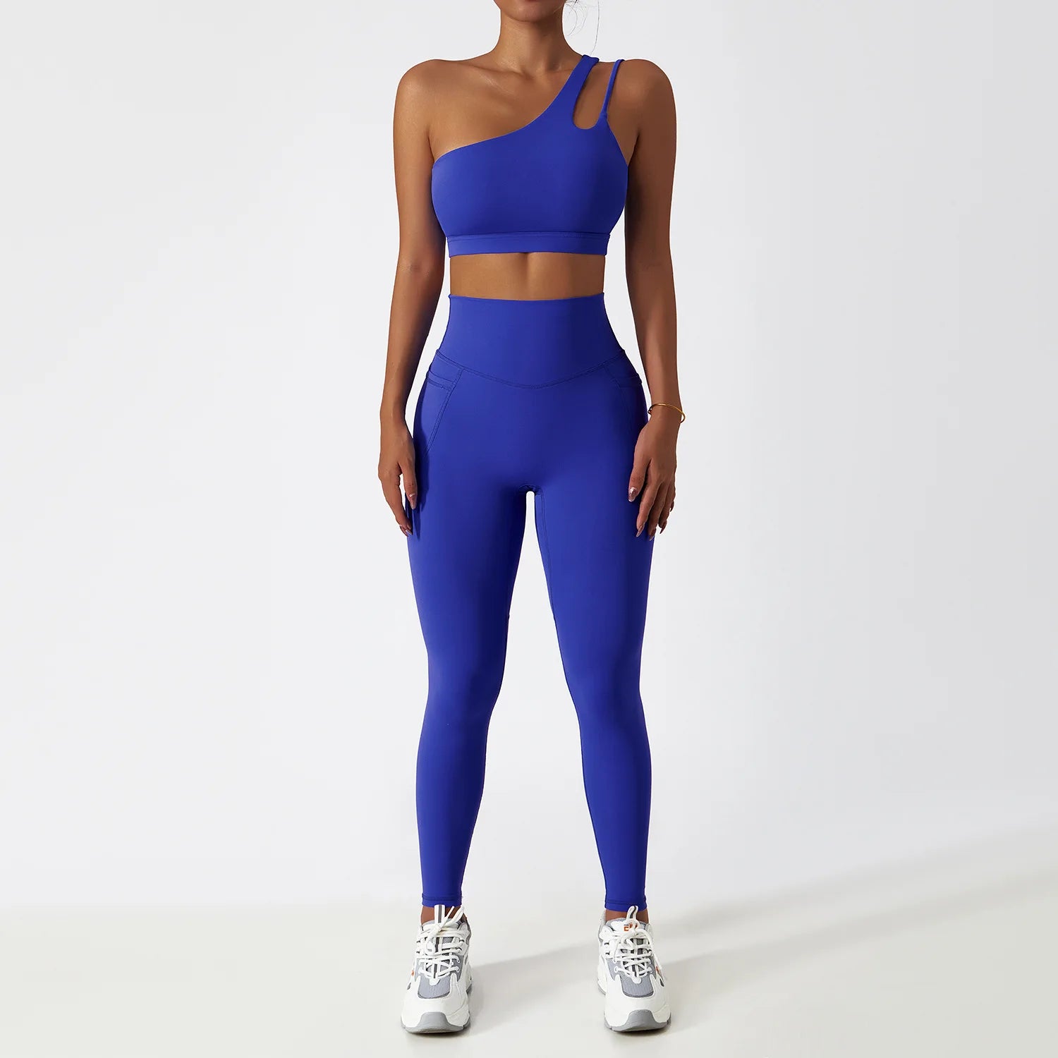 Tummy Control Workout Outfit Wholesale Women's Breathable Cloud Fabric Yoga Set Cutout Sports Bra High Waist Leggings