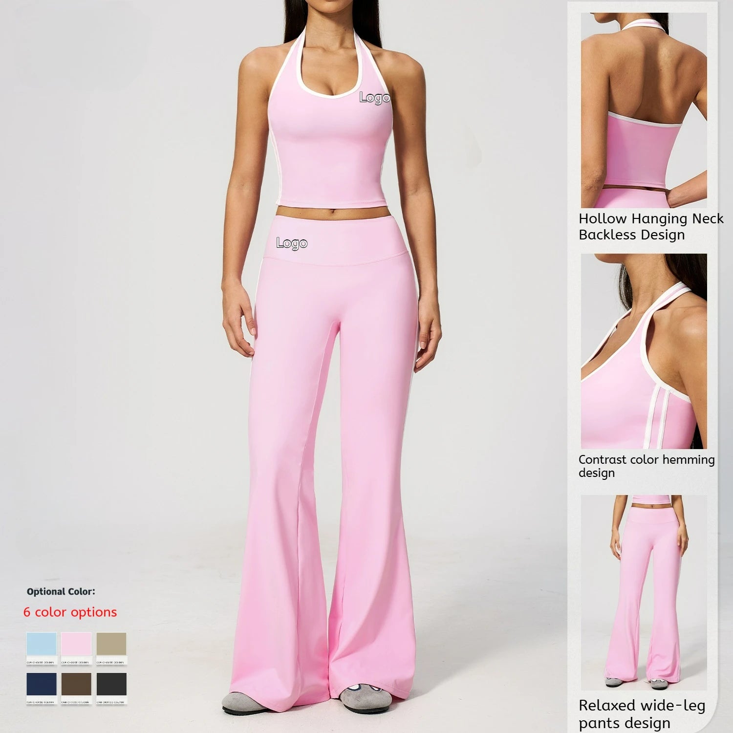 Women's Sleeveless Ruched Striped Yoga Set 2-Piece Breathable Seamless Sports Crop Top & Leggings Shorts Casual Fitness Summer