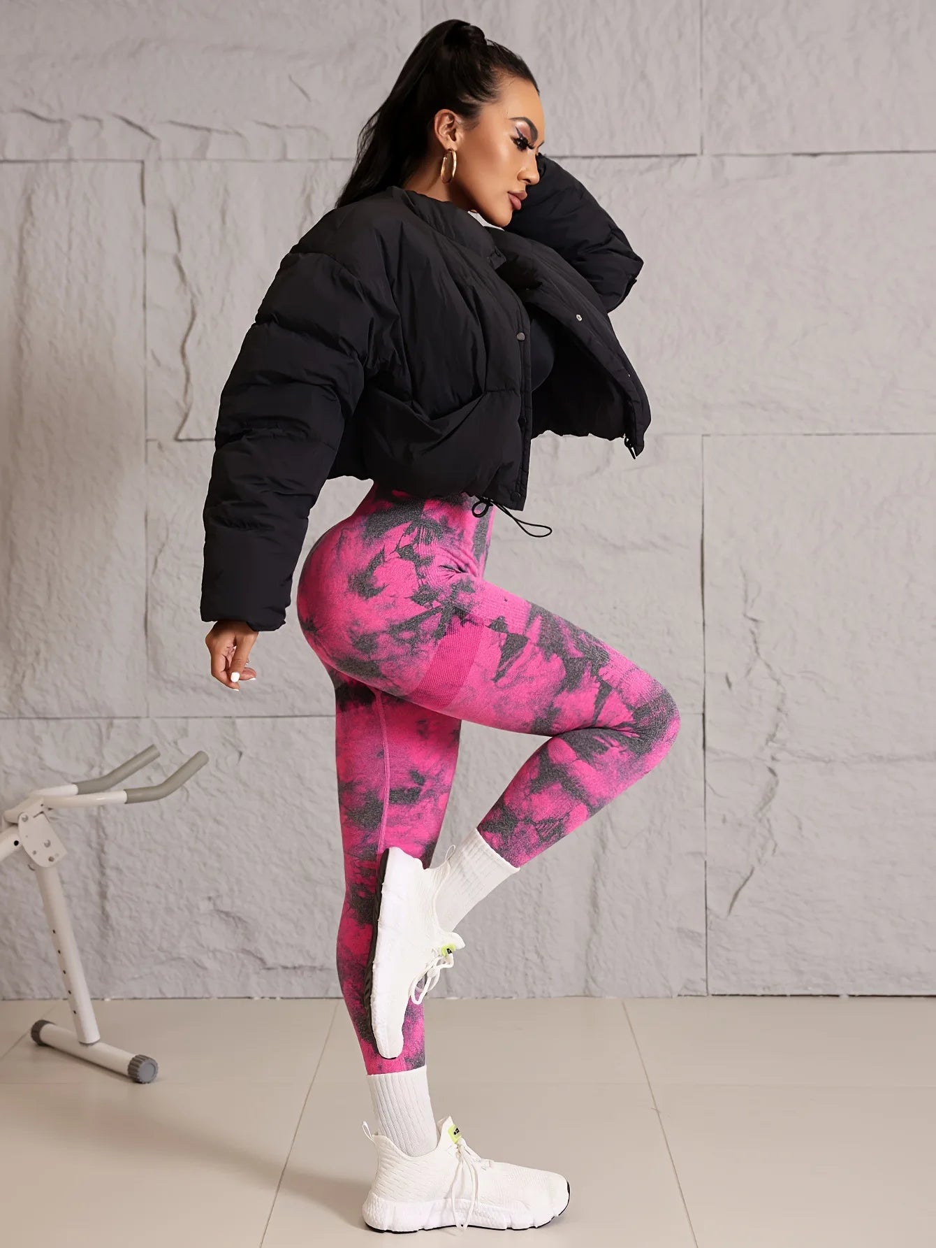 New Tie Dye Seamless High Waisted Workout Gym Fitness Leggings for Women Scrunch Butt Lifting Yoga Gym Athletic Pants