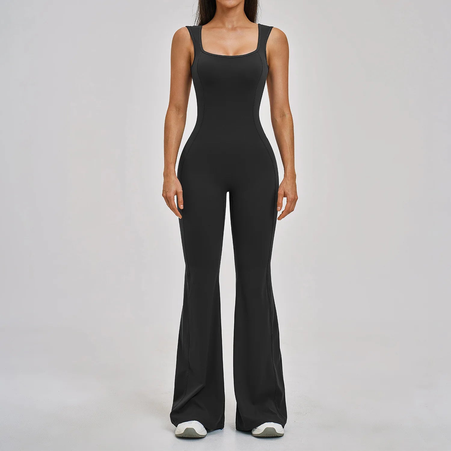 Sexy Sleeveless Yoga Jumpsuit Breathable Gym Wear Sports Rompers Workout Bodysuit 1 Piece Gym Fitness Flare Leggings Bodysuit