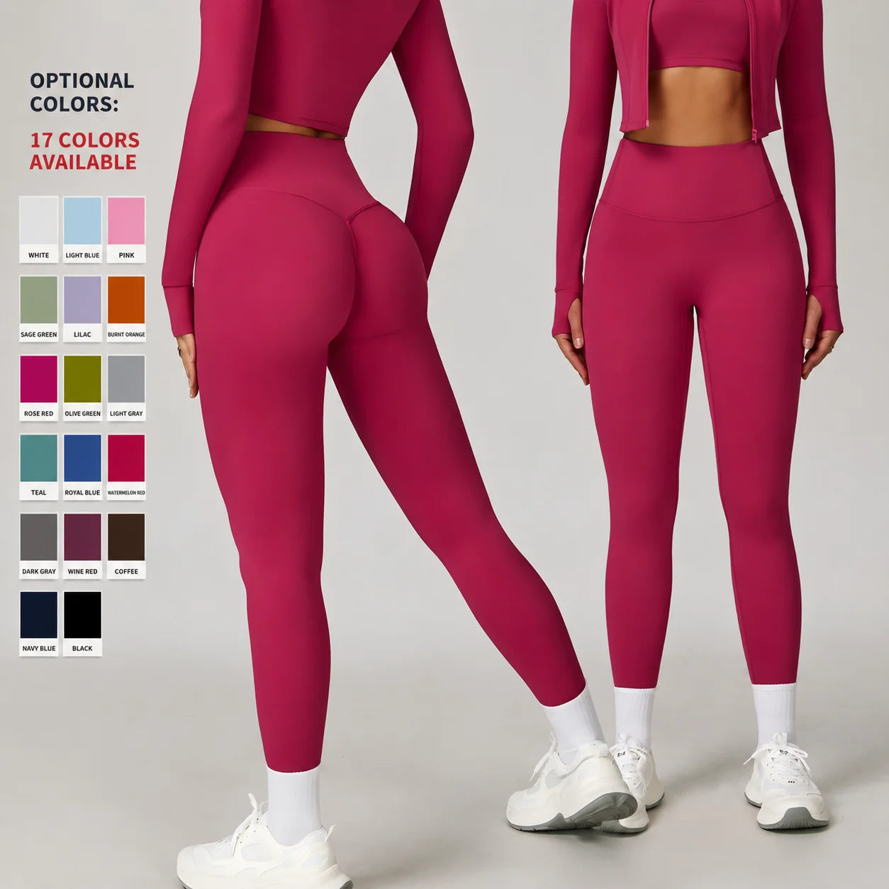 High Waist Scrunch Butt Yoga Leggings Naked Feeling Tummy Control Butt Lifting Compression Fitness Workout Pants