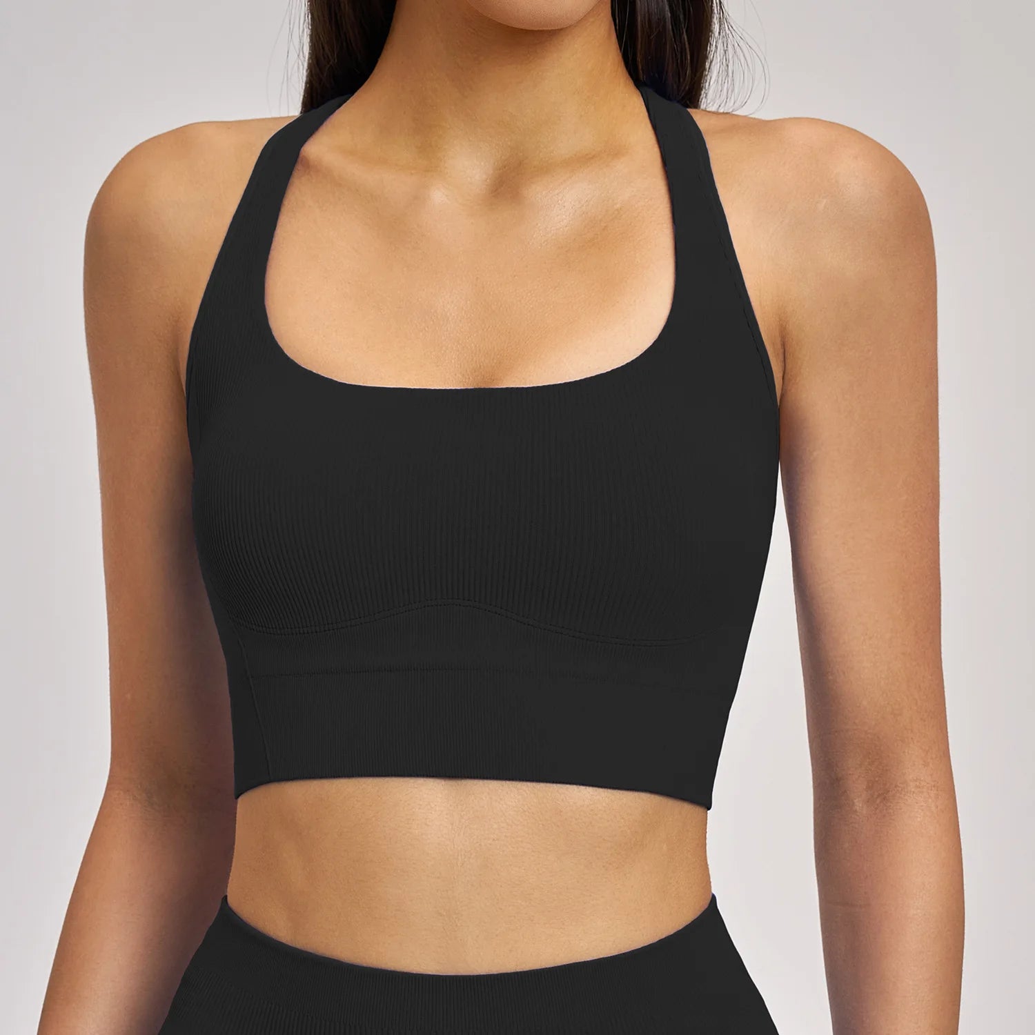 Women's Seamless Solid 5-Piece Yoga Set Breathable High-Waisted Scrunch Workout Leggings Shorts Sportswear Gym Fitness
