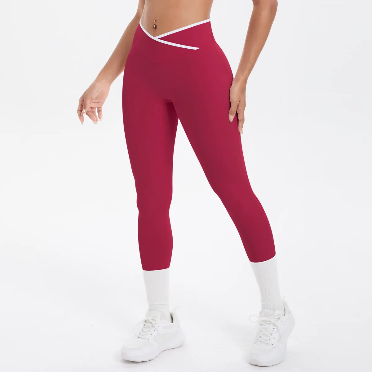 Women's Breathable Workout Shorts Sets Gym Fitness Activewear 3-Piece Set V Shape High Waist Solid Front Logo Yoga