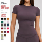 Women's Fashion T-shirt Quick Drying Yoga Wear Short Sleeved Fitness Top Smock Outdoor Running and Jersey Football Custom