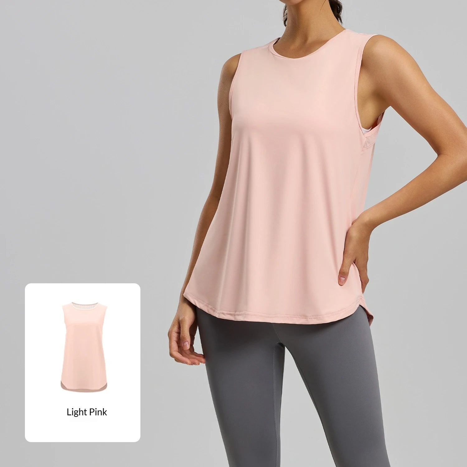 Women's Loose Fit Tank Tops Summer Sleeveless Tees Blouse Plus Size Casual Square Collar Solid Pattern Breathable Knitted Fabric