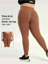 Plus Size Lightweight Yoga Leggings Hip Lift Brushed High Waist Sports Gym Fitness Pants with Print LOGO