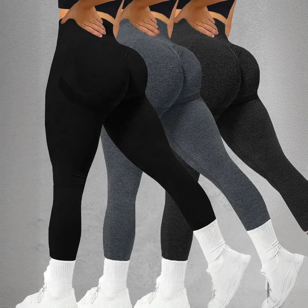 Custom Women High Waist Seamless Leggings Scrunch Butt Booty Lifting Yoga Pants Tummy Control Gym Workout Leggings