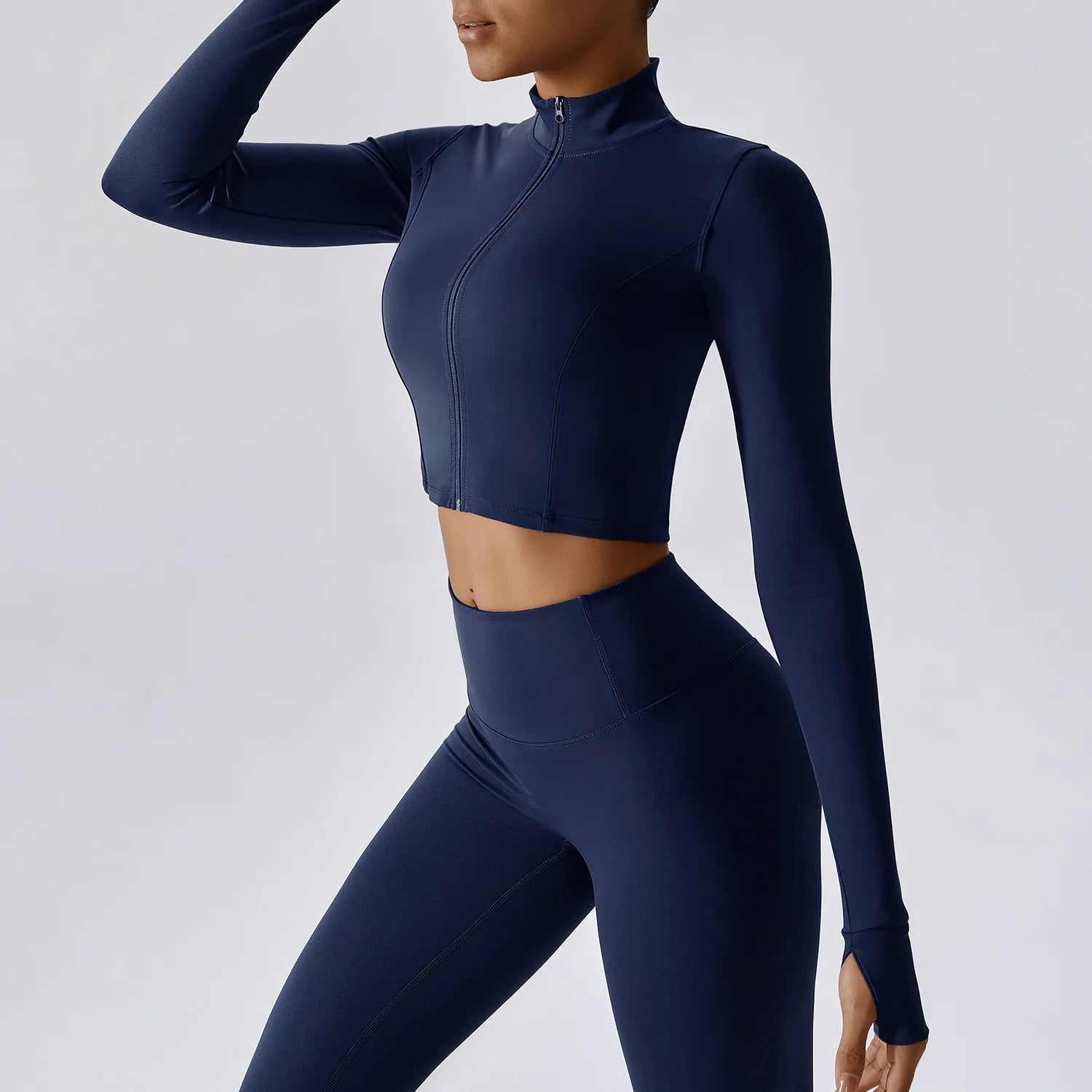 Quick-Drying Yoga Clothes 15 Colors Zipper Outdoor Running Sports Yoga Jacket Slimming Fitness Long-Sleeved Jacket Girls