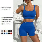 Women Gym Seamless Yoga Sets Sports Wear High Waist Athletic  Workout Set Coffee Activewear 2 Piece for Outdoor Sports
