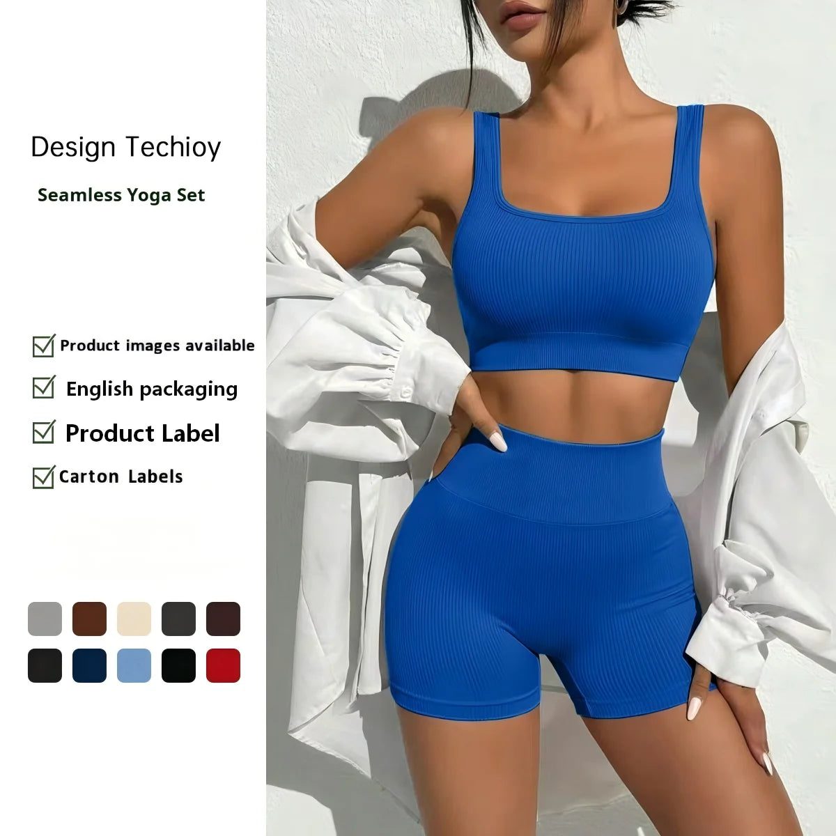 Women Gym Seamless Yoga Sets Sports Wear High Waist Athletic  Workout Set Coffee Activewear 2 Piece for Outdoor Sports