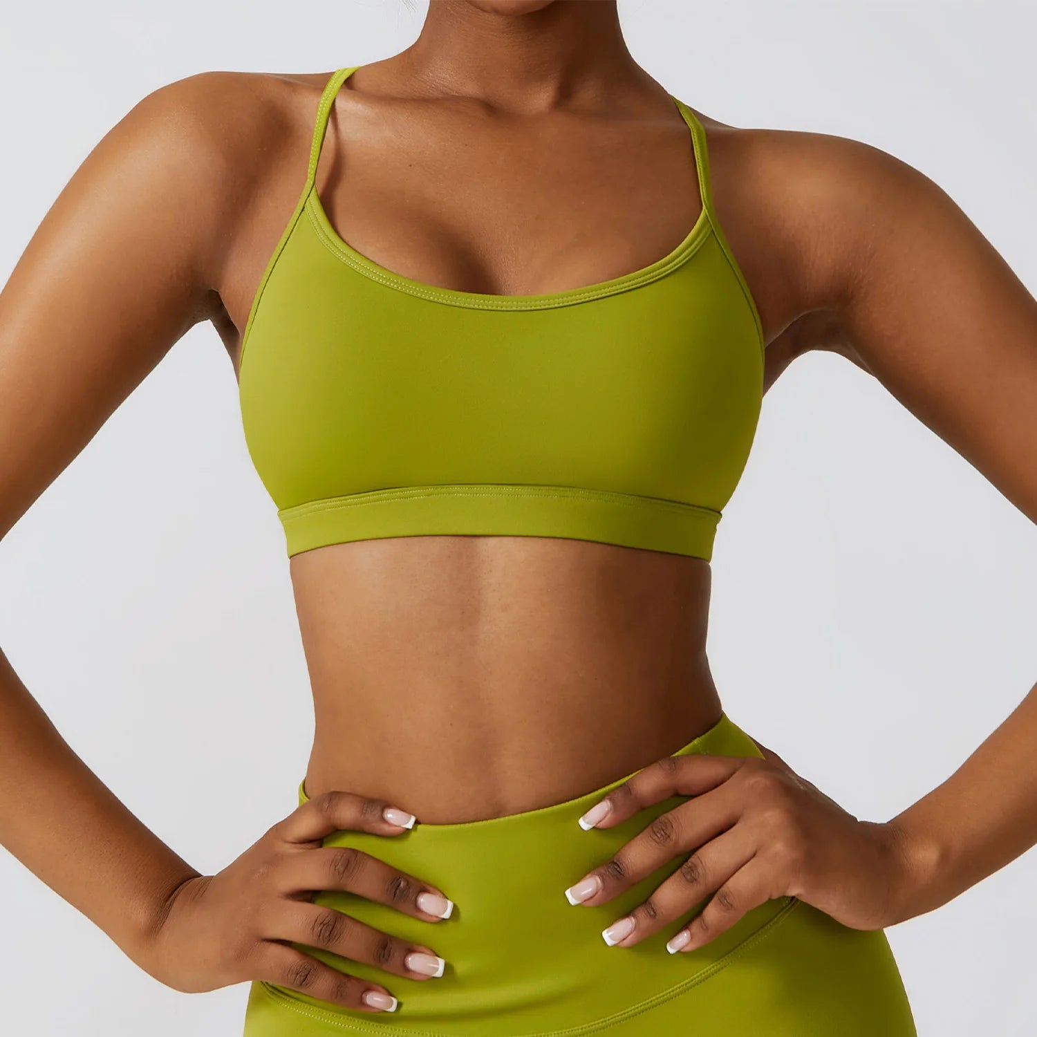 Sports Bra Women Criss Cross Back Yoga Bra Padded Sexy U Neck Strappy Workout Gym Crop Top Custom Logo Bralette