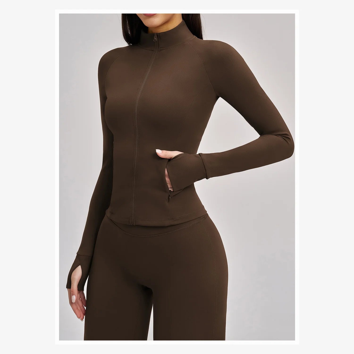 Quick-drying Fitness Yoga Set Zipper Casual Set Women's Outdoor Cycling and Running Sports Set Custom LOGO