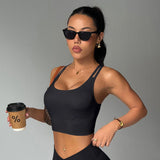 Beautiful Back Spandex Nylon Workout Tops Women's Bra Sports Yoga Bra Breathable Quick Dry Gym Fitness Bra for Women