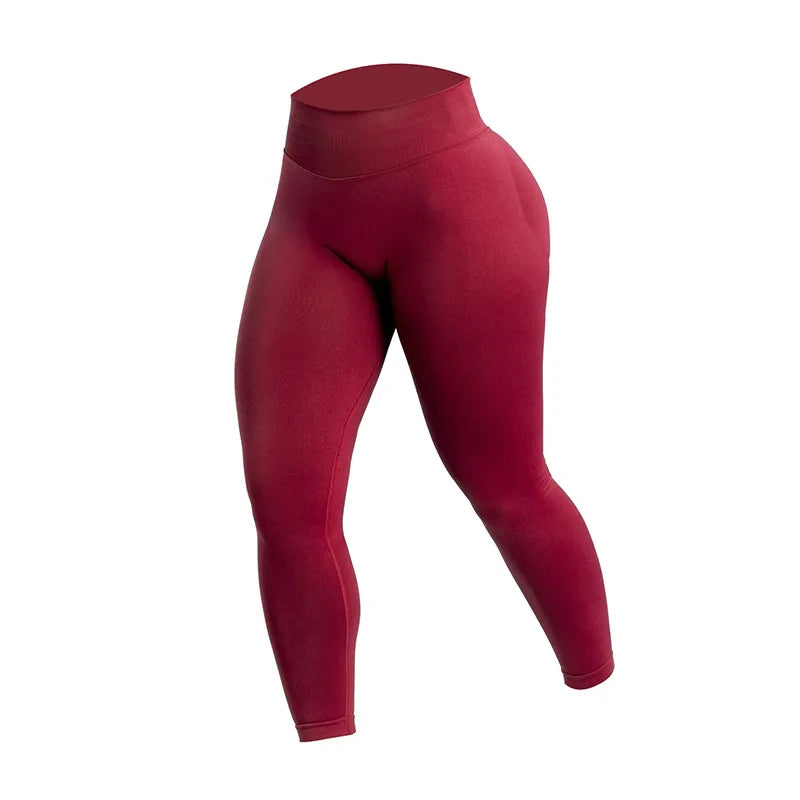 Wholesale Double-sided Danding Solid Seamless High Waisted Women Breathable Fitness Yoga Leggings