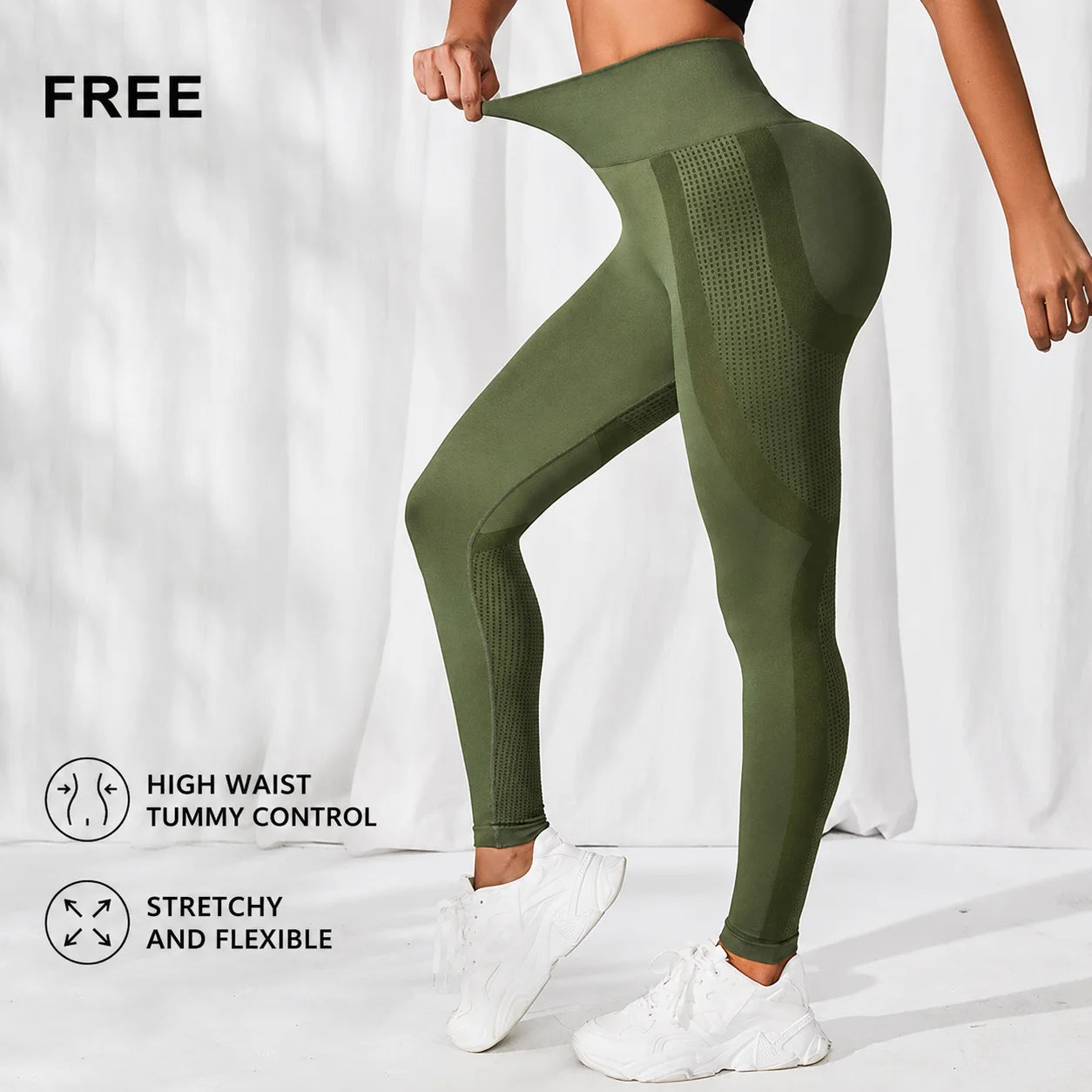 Fashion Sports Yoga Active Leggings Soft Stretchy Compression Scrunch Butt Yoga Leggings Gym Fitness Yoga Gym Pants Women