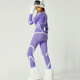 Seamless Ski Base Layer Set Women Thermal Underwear Long Sleeve Compression Snowboard Sportswear Set Custom Logo