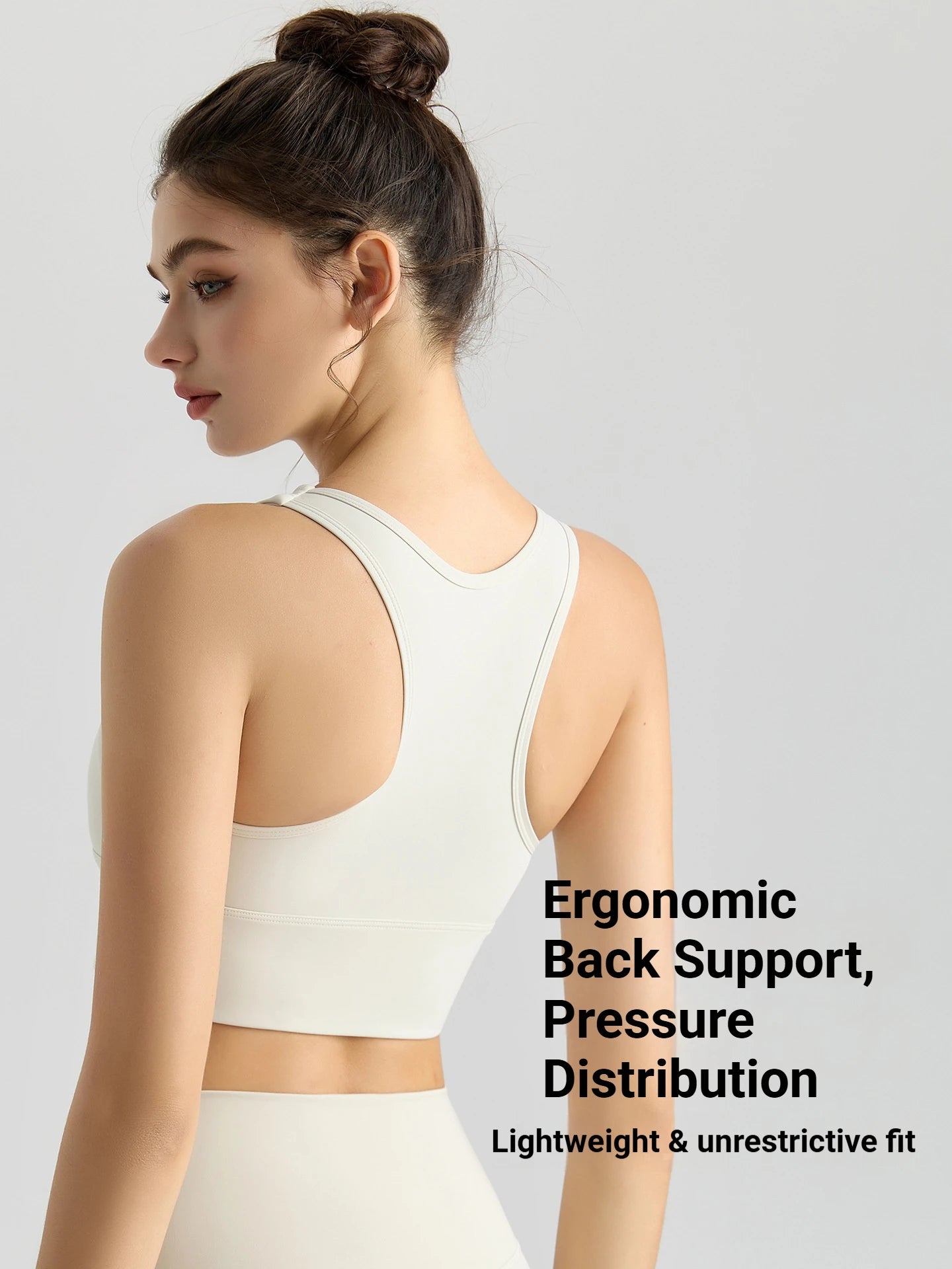 OEM Custom Logo Racerback Sports Bra Women High Support Seamless Gym Crop Tank Top Workout Activewear Vest