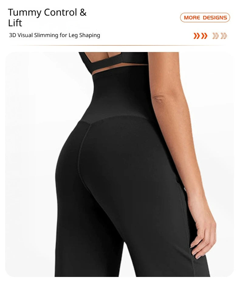 Custom Women's Maternity Pants High-Waisted Elastic Waist Yoga Pants Pockets Wide Leg Casual Lounge Pants Stretchy Loose Fit
