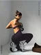 Custom Logo Yoga Bodysuit Halter Neck Backless Scrunch Butt One Piece Jumpsuit Women Gym Fitness Workout Romper Quick Dry