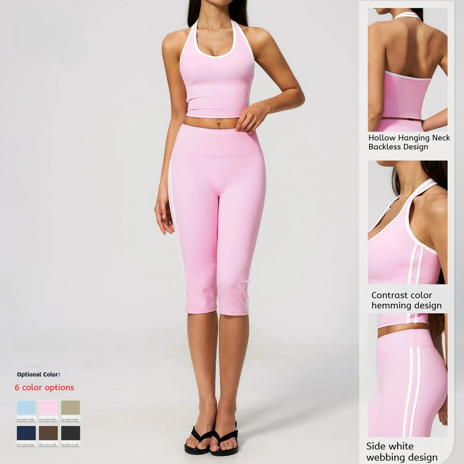 Factory Women's Custom Activewear Set Seamless Quick Dry Sexy Yoga Leggings and Bra Solid Pattern Outdoor Gym Fitness Wear