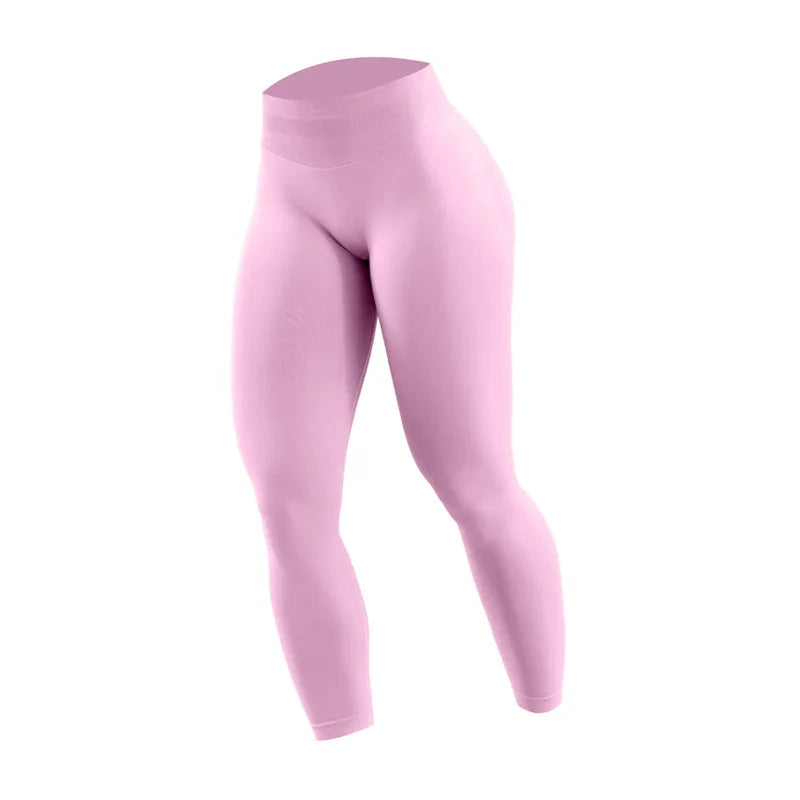 Wholesale Double-sided Danding Solid Seamless High Waisted Women Breathable Fitness Yoga Leggings