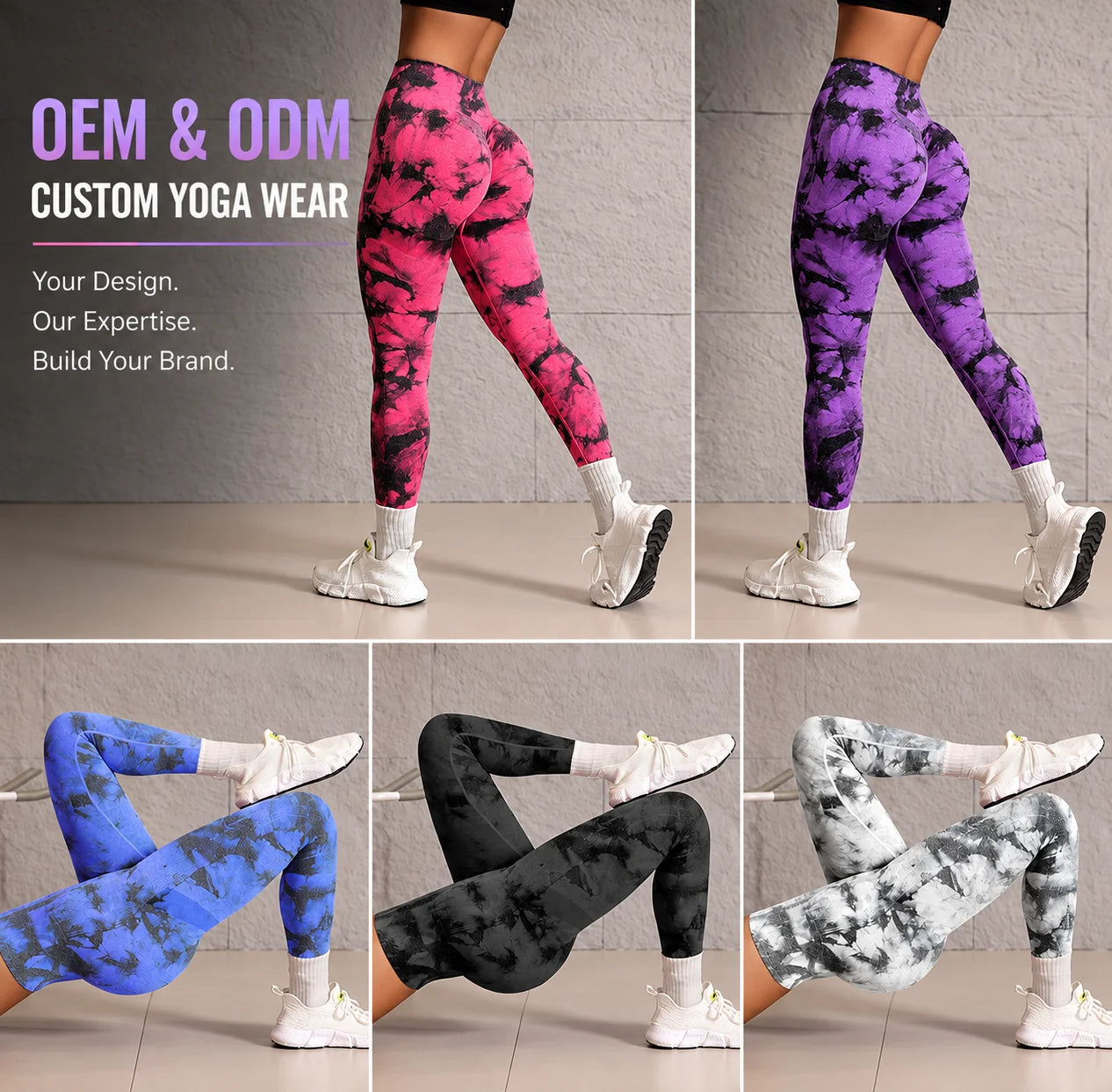 New Tie Dye Seamless High Waisted Workout Gym Fitness Leggings for Women Scrunch Butt Lifting Yoga Gym Athletic Pants