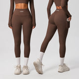 Women's High Waisted Leggings Pockets Tummy Control Four-Way Stretch Spandex/Polyester Workout Yoga Pants
