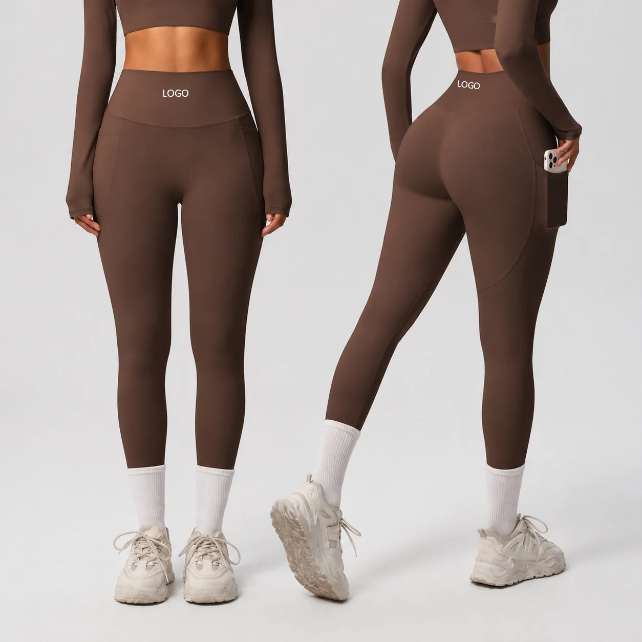 Women's High Waisted Leggings Pockets Tummy Control Four-Way Stretch Spandex/Polyester Workout Yoga Pants