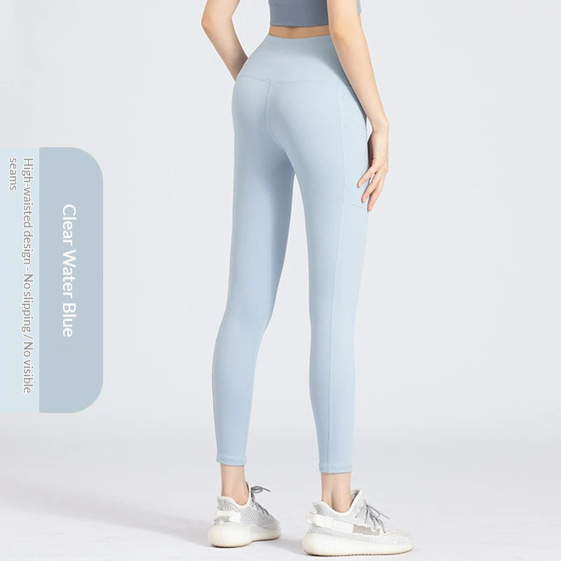 OEM Wholesale Striped Activewear Women Seamless Elastic Waist High Waist Scrunch Butt Lift Yoga Leggings Four-Way Stretch Quick
