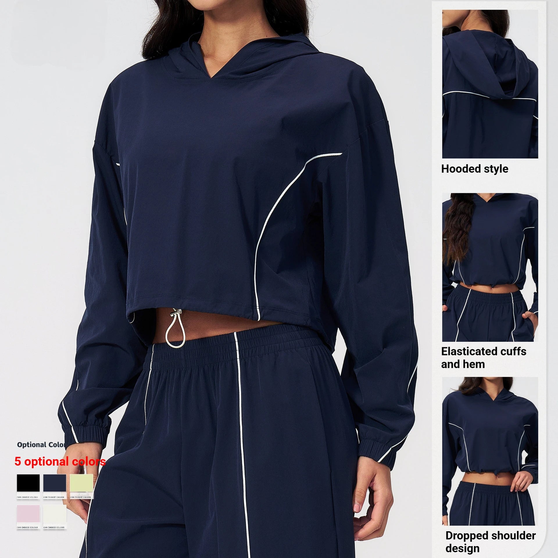 UPF 50+ Sun Protection Jacket Women UV Protection Crop Hoodie Lightweight Quick Dry Gym Windbreaker Custom Logo