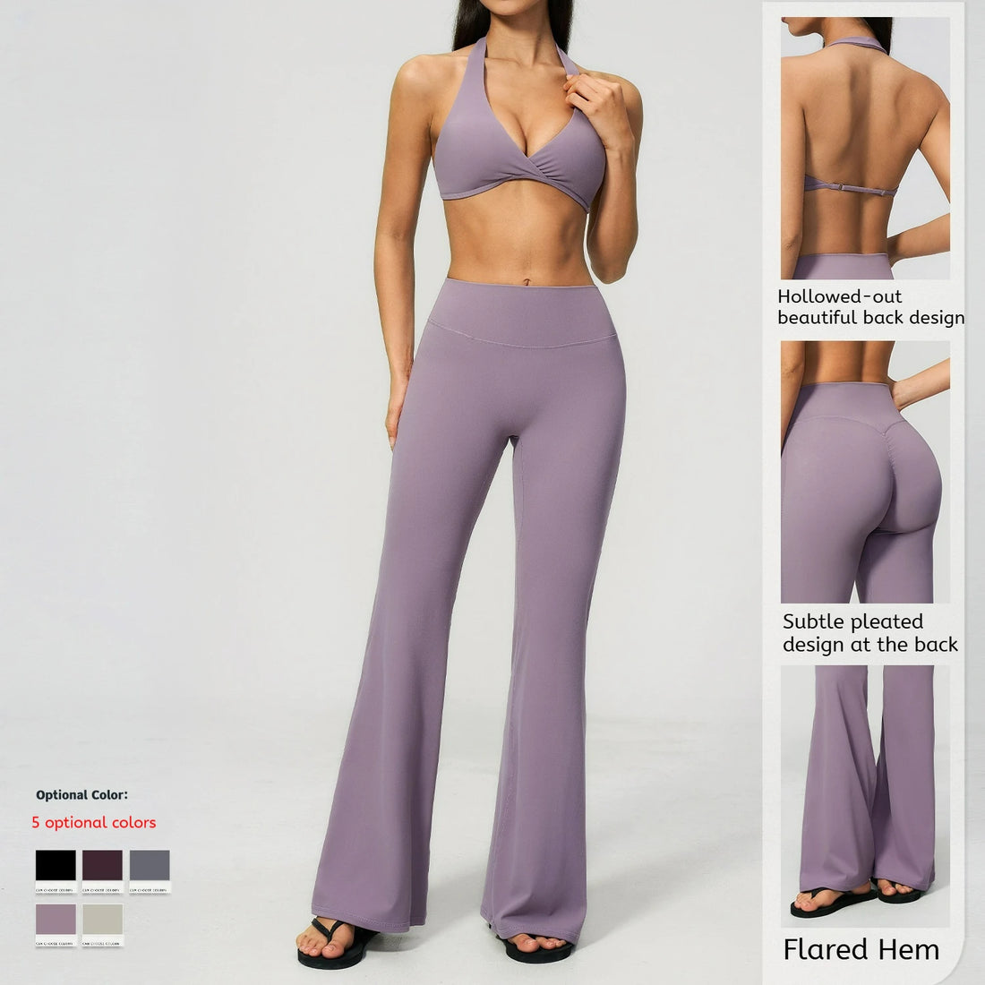 Custom Logo Women's Yoga Set 2-Piece V-Shaped High Waist Butt Lifting Ruched Quick Dry Fitness Workout Gym Set XS