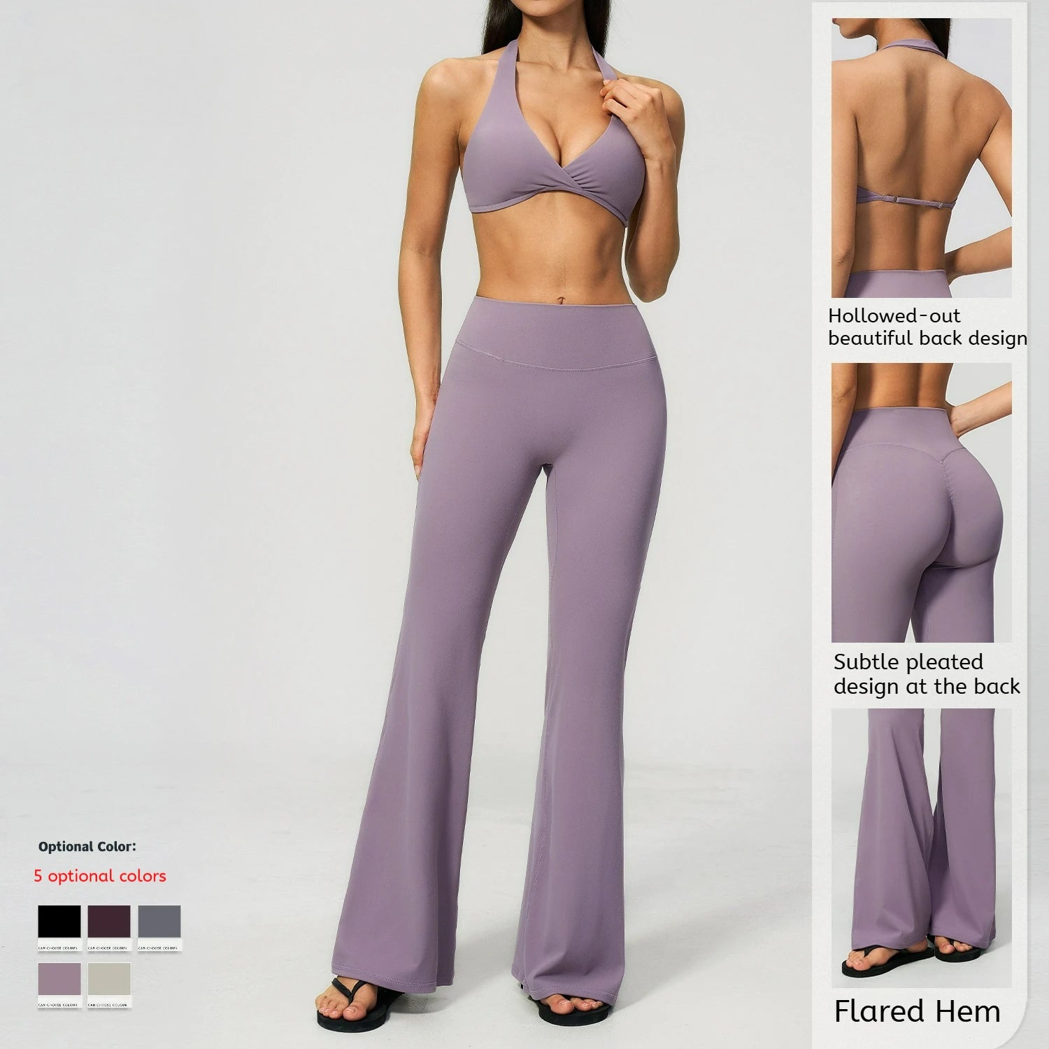 Custom Logo Women's Yoga Set 2-Piece V-Shaped High Waist Butt Lifting Ruched Quick Dry Fitness Workout Gym Set XS