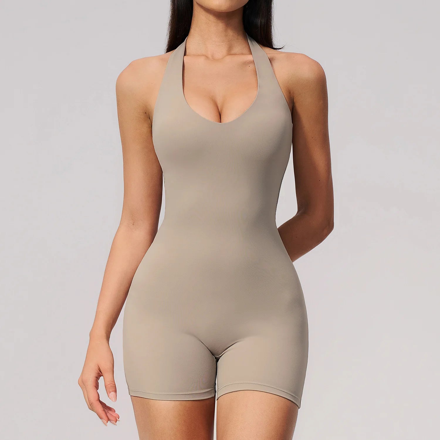 Sexy Fitness Workout One Piece Backless Bodysuit Rompers Yoga Jumpsuit for Woman Women's Sportswear Active Wear Cross Back