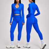 Women's Seamless Solid 5-Piece Yoga Set Breathable High-Waisted Scrunch Workout Leggings Shorts Sportswear Gym Fitness