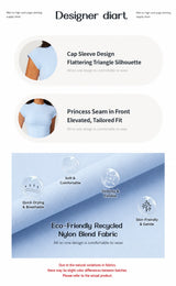 Wholesale Custom Logo Eco Friendly Quick Dry V-shaped Cross Waist Short Sleeve Shirt YogaLeggings Yoga Shorts