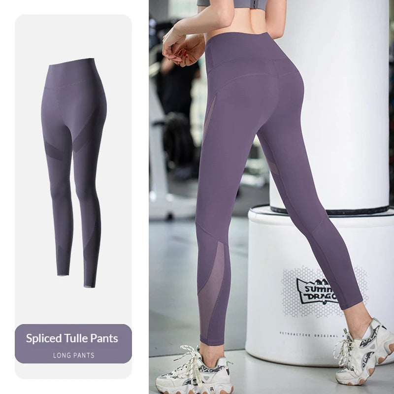 Fashion Design Beauty Back Women Long Sleeve With Thumb Hole Seamless Yoga Sets Yoga Leggings Sets Fashion Sport Fitness Clothes