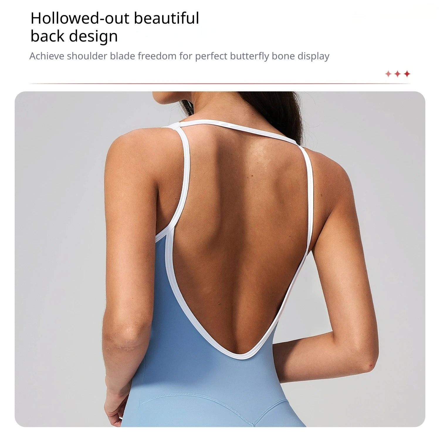 Women's Colorblock Strappy Yoga Bodysuit Tummy Control Lift Cross-Back Workout Romper Moisture-Wicking Breathable Sports