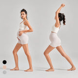 Custom LOGO Maternity Yoga Shorts High Waist Over the Belly PregnancyBiker Shorts Soft Stretch Workout Activewear