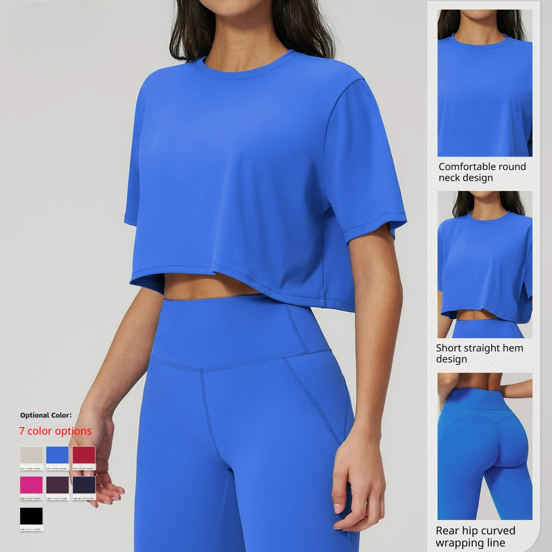 High Stretch Breathable Quick Dry Yoga Set OEM 2-Piece Solid Lightweight  Flared Padded Mid Waist Pilates Gym Active Wear