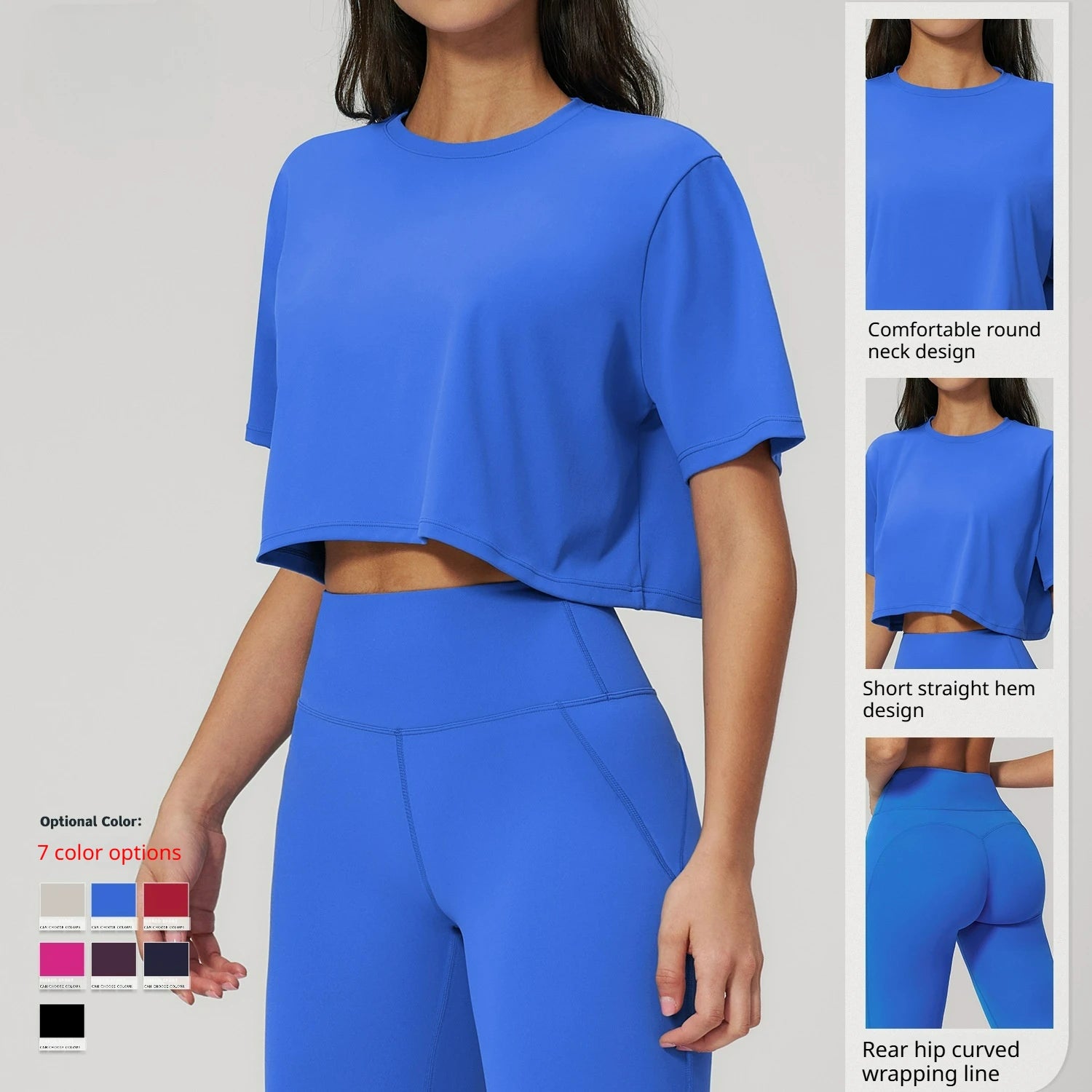High Stretch Breathable Quick Dry Yoga Set OEM 2-Piece Solid Lightweight  Flared Padded Mid Waist Pilates Gym Active Wear