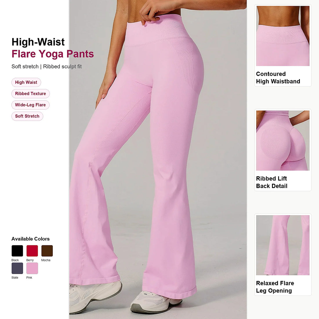 Women's Seamless Comfortable High Waist Tight Sports Pants Color Contrast Naked Feel for Running Fitness Leggings Seamless Pants
