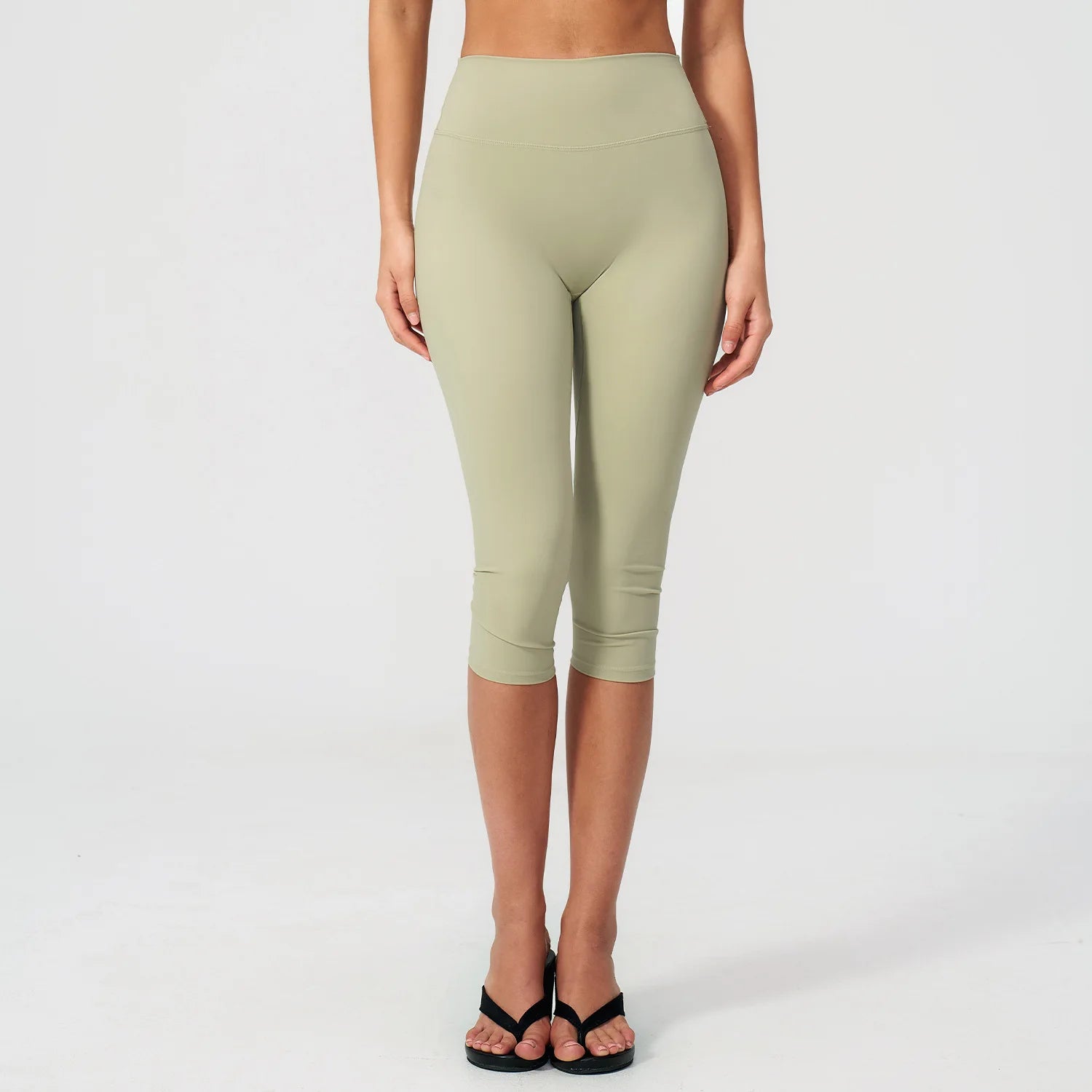 Custom Logo Women's High Waist Skinny Slim Fit Sports  Capri Leggings  for Gym Pilates Daily Wear Womens Capris