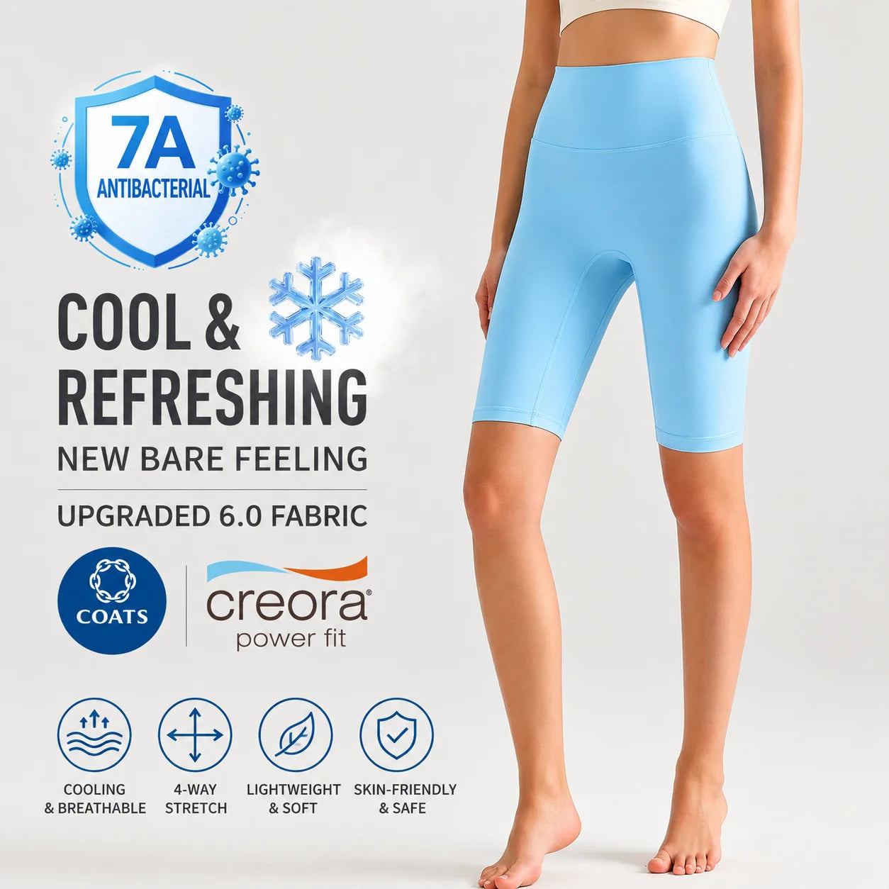 Women High Waisted Seamless Front Biker Shorts Sculpting Fit Yoga Shorts Butt Lifting Gym Workout Cycling Essentials Shorts