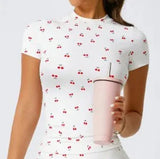 Custom Logo Short Sleeve Yoga Top Modest Active Wear Women Lightweight T Shirts High Stretchy Workout Gym Shirt Sports