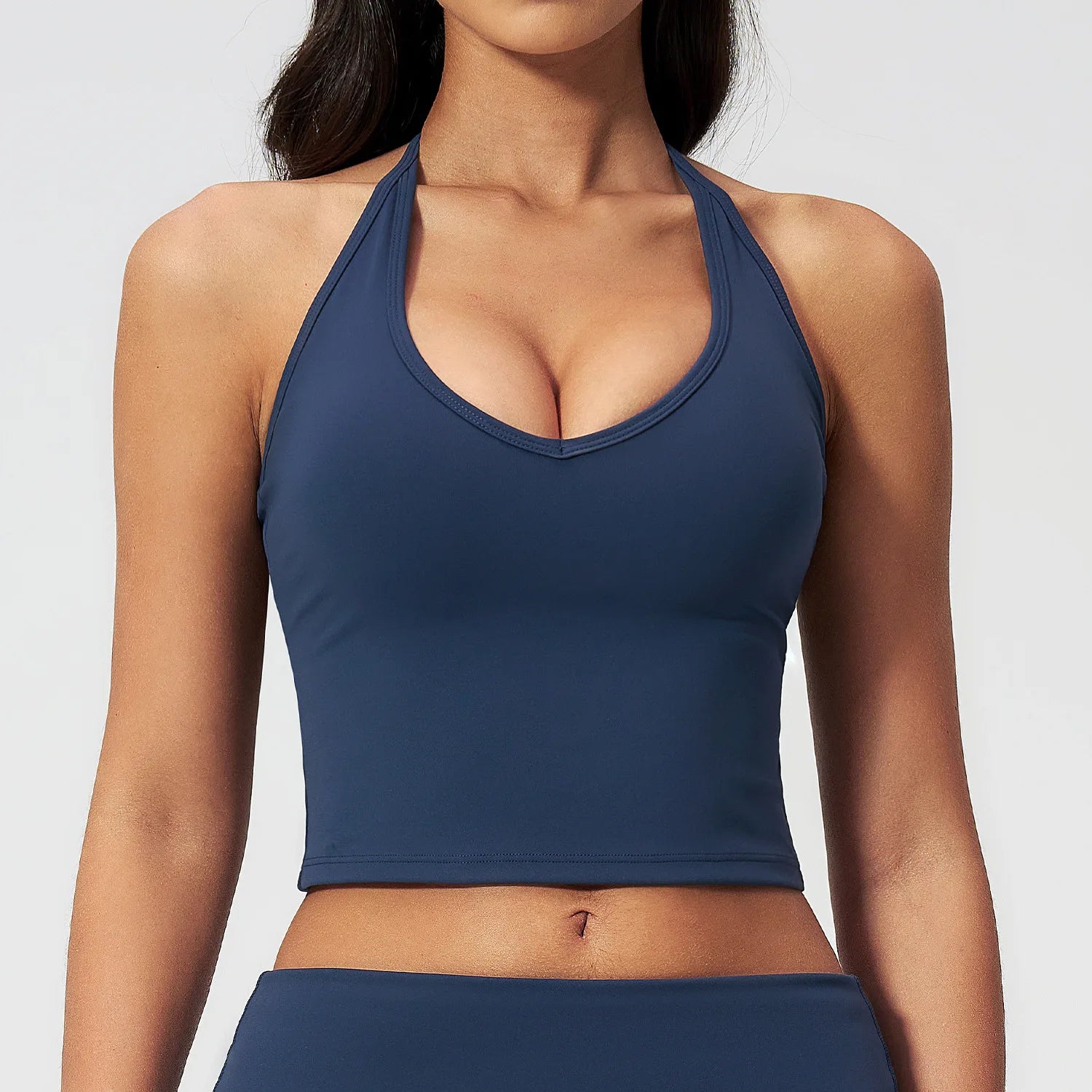Factory High Stretch Fitness Workout Biker Shorts Sports Gym Wear Women Tank Top Yoga Breathable Folded Flared Leggings Set
