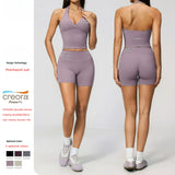 Factory Women's Custom Reversible Activewear Set Seamless Quick Dry Sexy Yoga Leggings Bra Solid Pattern Waist Gym Fitness Wear