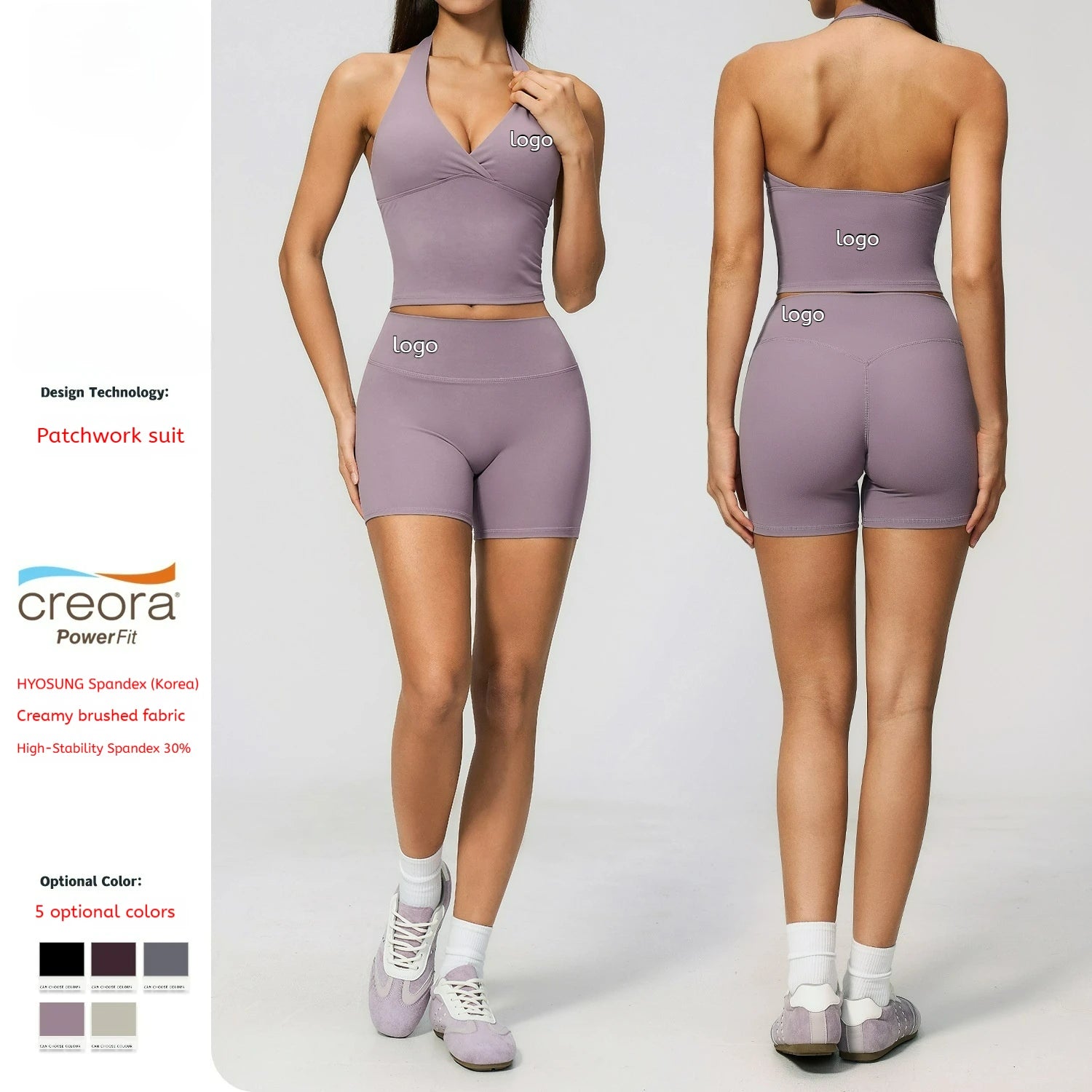 Factory Women's Custom Reversible Activewear Set Seamless Quick Dry Sexy Yoga Leggings Bra Solid Pattern Waist Gym Fitness Wear
