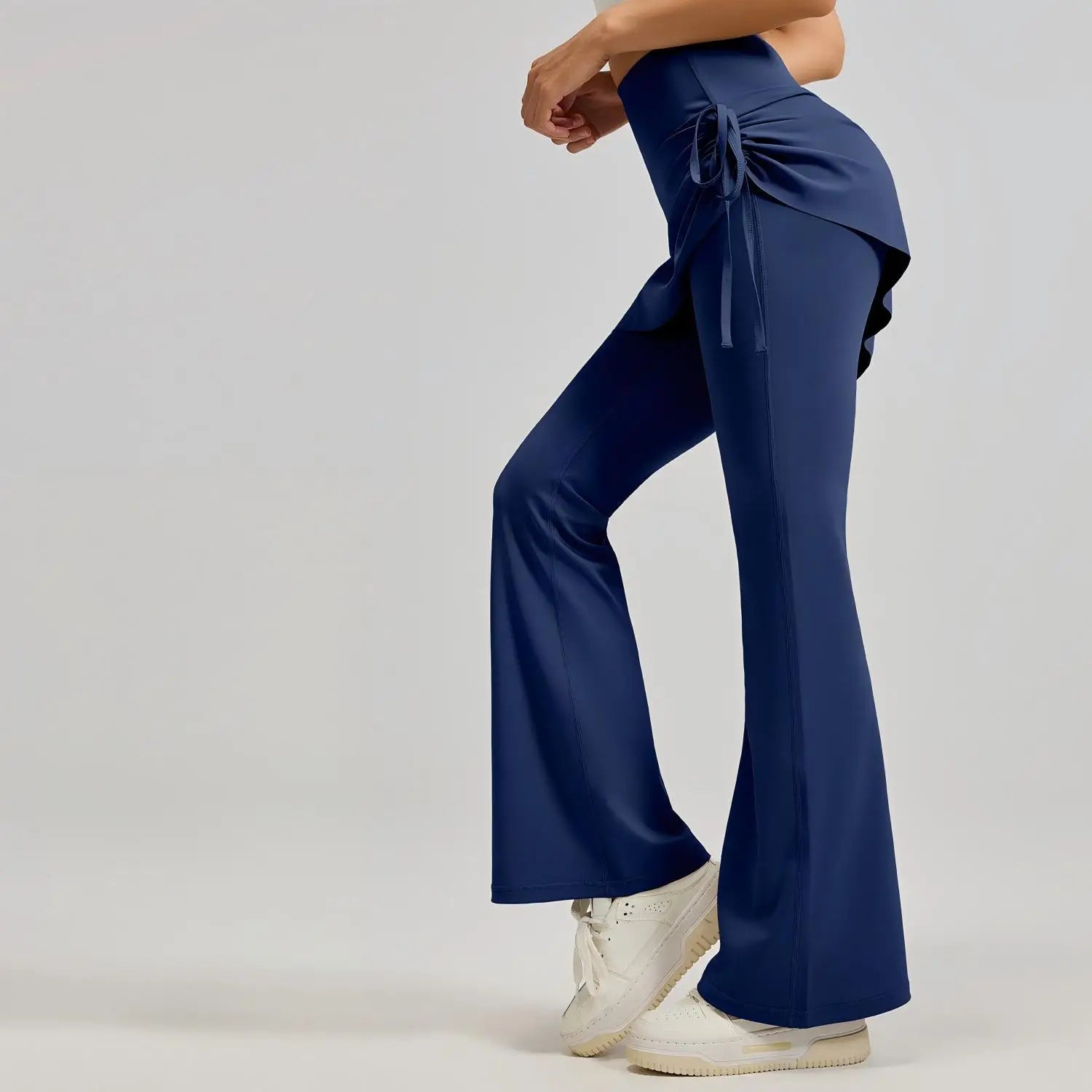Wrinkled Ruched Flared Skirt Yoga Pants Quick Dry Wrinkled Hip-Lifting Yoga Pants Logo Customization Pantalones De Yoga