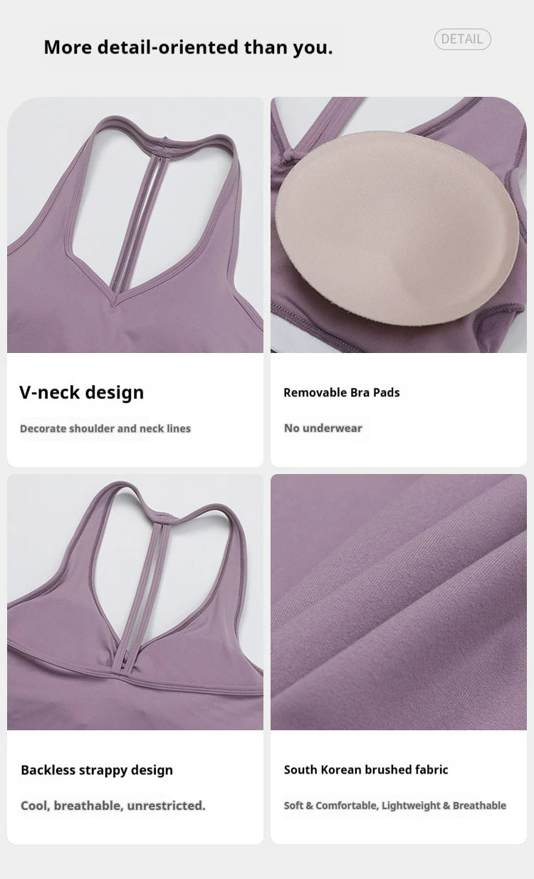 Solid Halter With T Strap Yoga Gym Sets Quick Dry Breathable Top Lightweight Loose Pants Women Summer Sports Outdoor Clothing